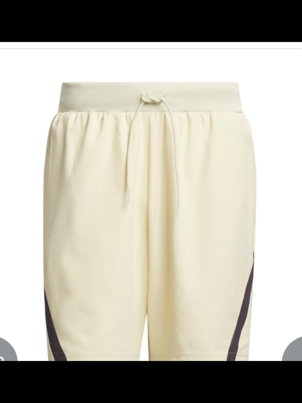 Mens’s Adidas Xxl 11inch Cream Drawstring Athletic Shorts Nee